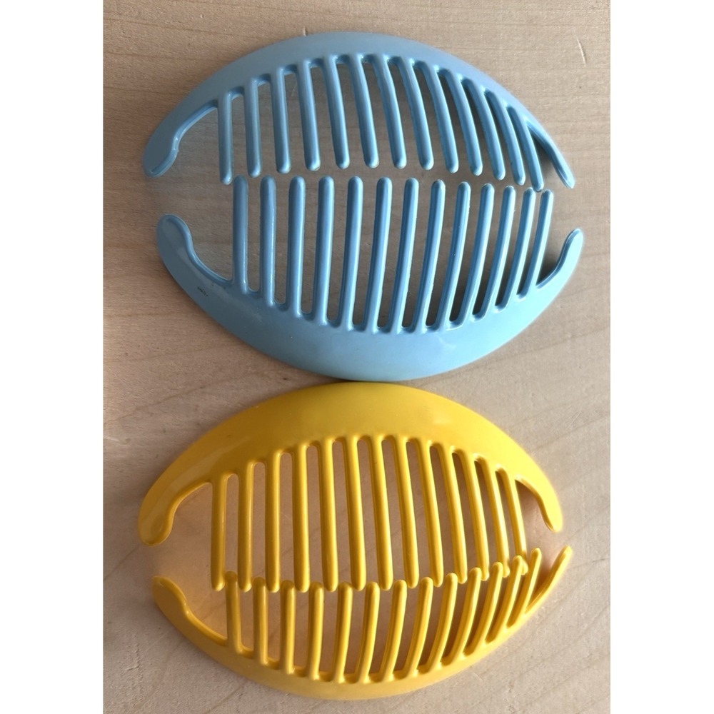 Blue and Yellow Oval Double Banana Hair Clips - Women Accessories